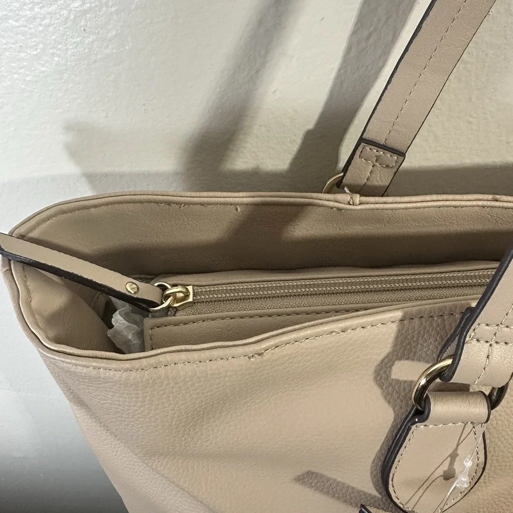 Rosetti MARA 2pc. Tote Tech laptop tablet‎ & Mini Shoulder Bag Oat Milk NEW